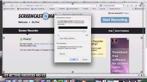 Screencasting with screencast-o-matic