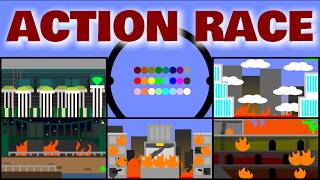 24 Marble Race EP. 66: Action Race (by Algodoo) screenshot 5