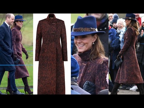 Princess Catherine Demure Roksanda Denton wool Blend Coat to church on Christmas 🎄