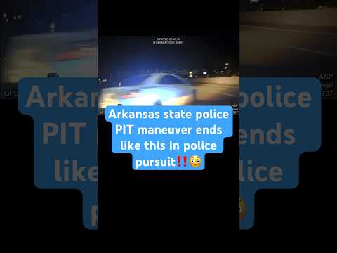 PIT maneuver in police pursuit #cops #viral #trending #policepursuit TVI Arkansas state police #cops