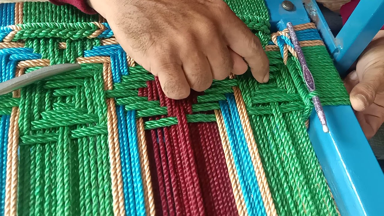 How to make a charpoy || Method of Rope bed weaving || चारपाई बुनाई का तरीका || Knitting || Part 3