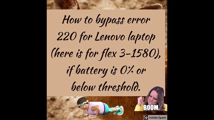 How to bypass error 220 Lenovo laptop bios update.
