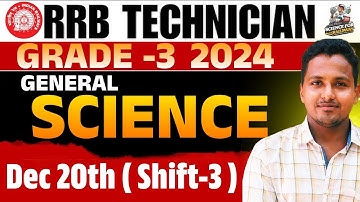 RRB Technician Grade 3 PYQ’s Explained | General Science Questions with Answers 2025