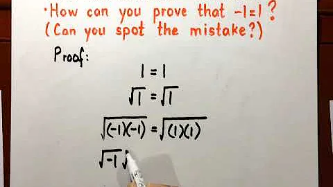 Mathematical Fallacy 12 ( How can you prove that -1=1?) Can you spot the mistake?