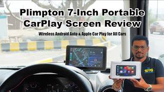 Plimpton 7 Inch Portable CarPlay Screen Review | Wireless Android Auto &amp; Apple Car Play for All Cars