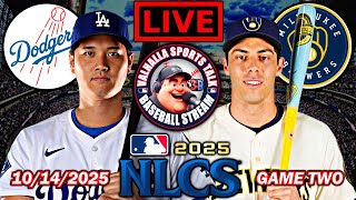 Los Angeles Dodgers vs Milwaukee Brewers ⚾ MLB  NLCS Game 2 🟢 MLB Play By Play LIVE STREAM in 3D.