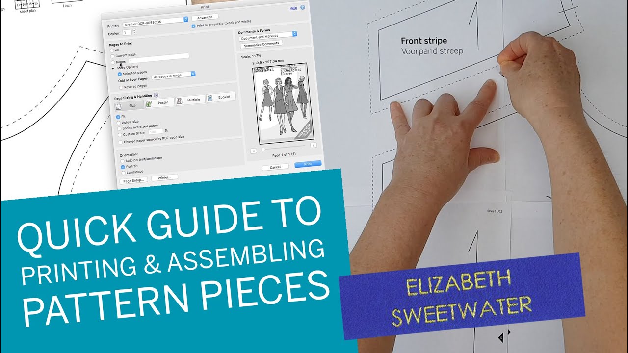 Pattern Assembling Quick guide to printing and assembling pattern pieces - YouTube