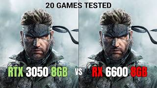 AMD RX 6600 vs Nvidia RTX 3050 8GB Gaming Test in 2026 | 1080P | 20 Games