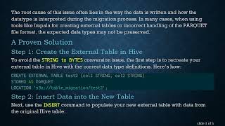 Solving the STRING to BYTES Issue When Migrating from Hive PARQUET to BigQuery Details