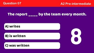 Present and past simple passive be   past participle # Lesson N°19 Quiz N°1