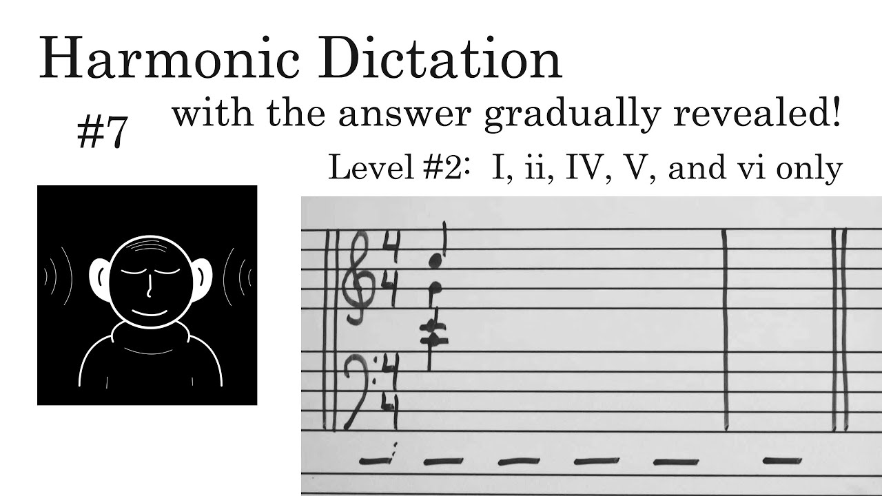Harmonic Dictation #7 (Answers Gradually Revealed) - I, ii, IV, V, and vi only