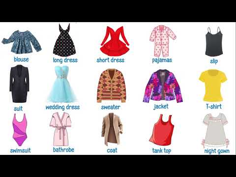 Women's Clothes and Accessories Vocabulary - English Vocabulary with Pictures