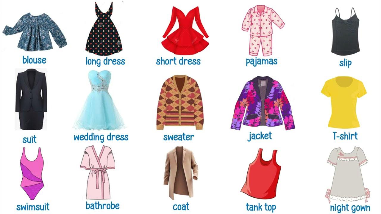 Women's Clothes and Accessories Vocabulary - English Vocabulary