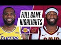 LAKERS At CAVALIERS FULL GAME HIGHLIGHTS January 25 2021 