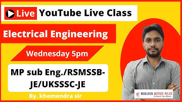 #5 Live Class Wednesday 5pm - Electrical Engineering | Objective Practice Set | MP Sub Eng/RSMSSB-JE