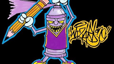 How to Draw Spray Can Character - Como Dibujar una lata de pintura By Wizard
