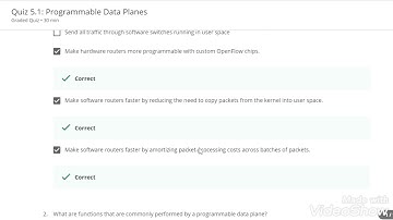 Software  Defined networking quiz 5.1 for your reference