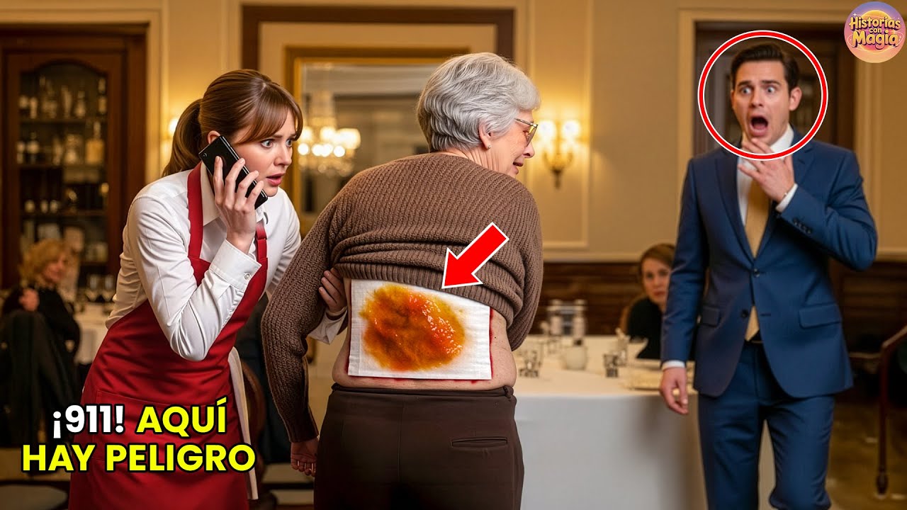 La Mesera Malinterpretada Por Llamar 911 Al Ver Madre De Millonario,5 Min Después Él Se Arrepintió.