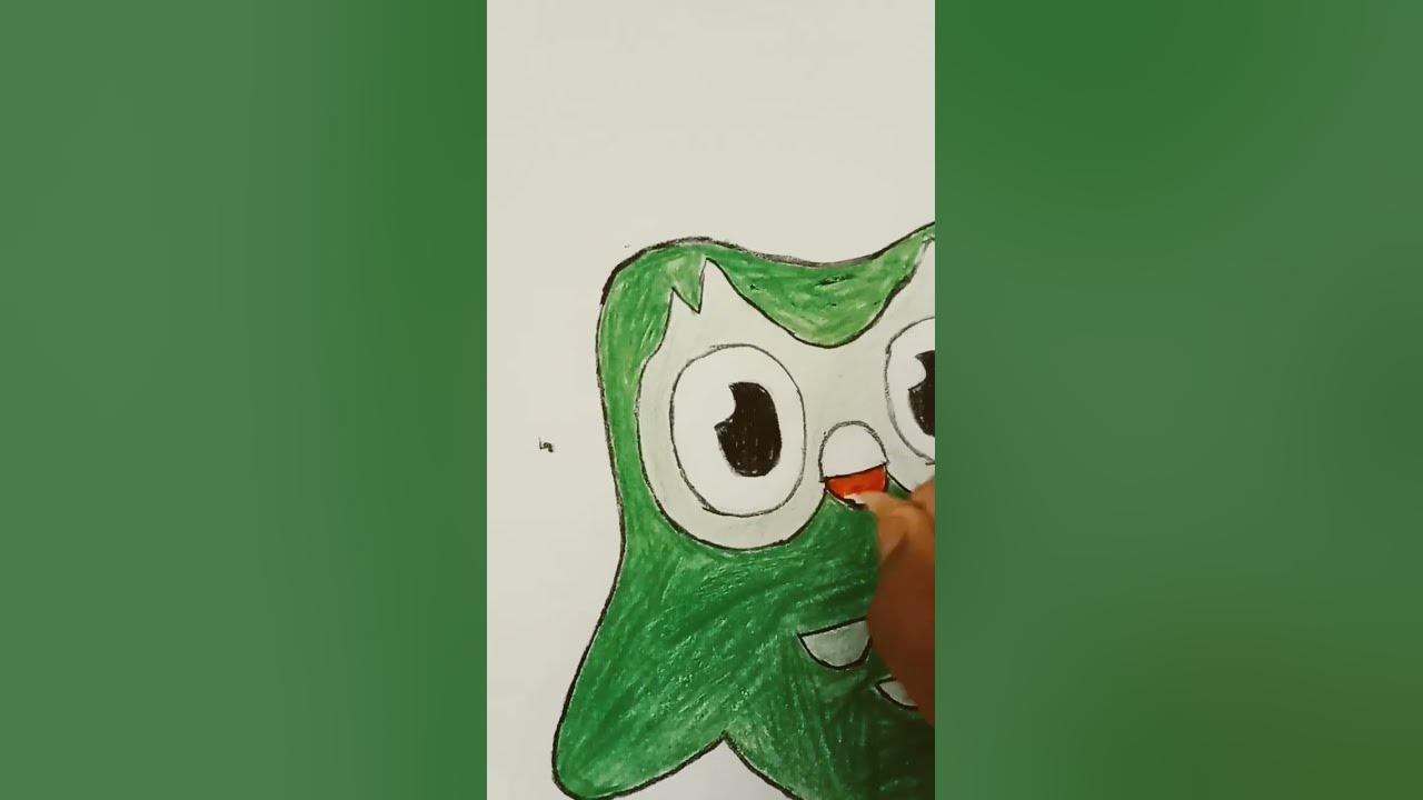 Duolingo drawing - YouTube image.