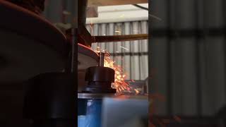 Grinding a hole punch in high speed steel