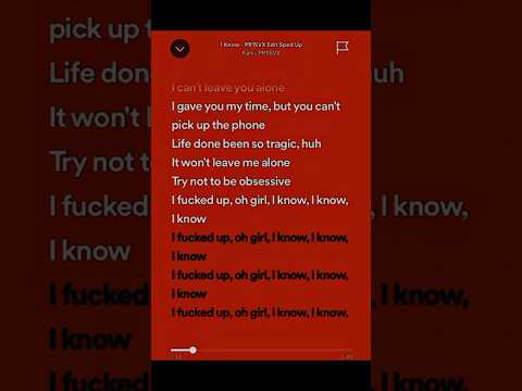 I know -