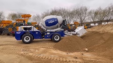Testing The Self Loading Concrete Mixer In Factory