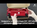 Gohelper Door Hinge Jig, Aluminum Alloy Door Hinge Template Kit for Router
