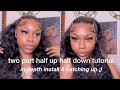 Trendy 2 Part Half Up Half Down Install  Tutorial | Catching Up! | Wiggins Hair