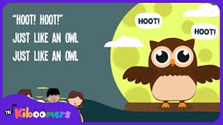Owl Song Lyric Video - The Kiboomers Preschool Songs & Nursery Rhymes About Nocturnal Animals