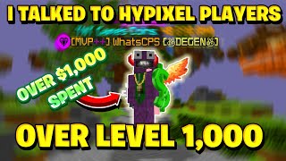 I Talked To LVL 1000 Players! | Hypixel