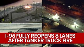 I-95 in Philadelphia reopens 8 lanes less than a year after tanker truck fire, collapse