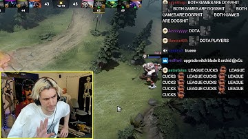 xQc compares Dota 2 to League & Riot Games: "this game has SOUL"