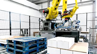 Flexible and customizable robotic palletizing cells | Sidel