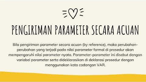 Penjelasan Materi Prosedur pada Aplikasi Turbo Pascal