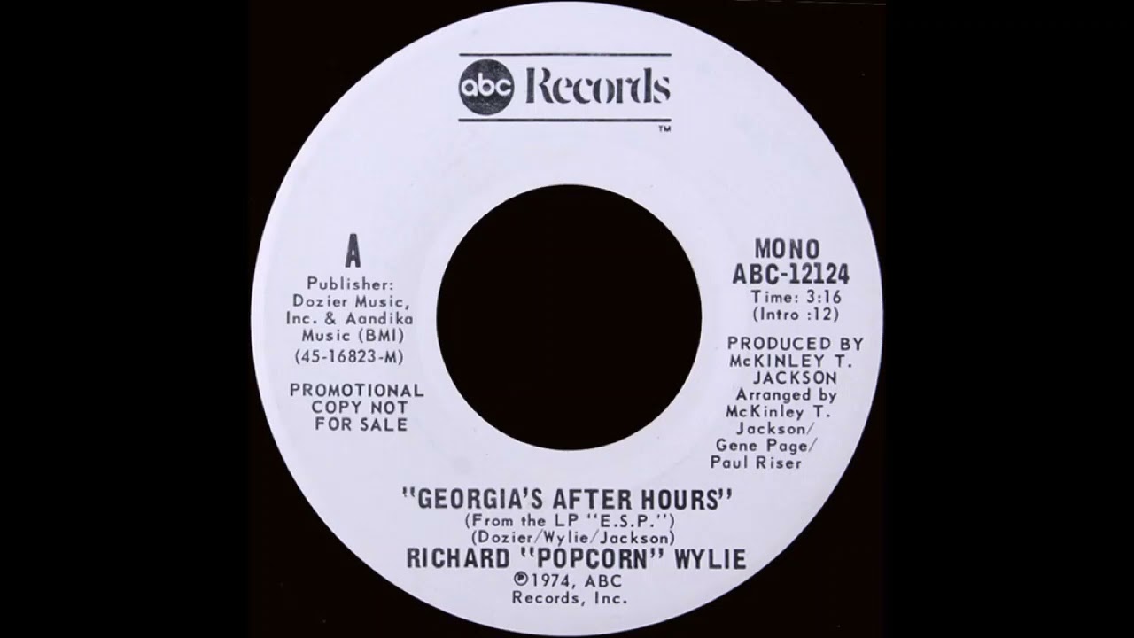 Richard 'Popcorn' Wylie - Georgia's After Hours (1974) - YouTube
