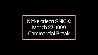 Nickelodeon Snick March 27 1999 Commercial Break