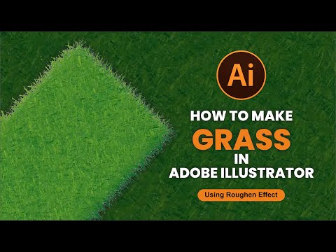 How to make grass texture in Adobe Illustrator | Adobe Illustrator Tutorial | Using Roughen Effect