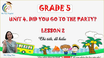 Tiếng Anh 5 Unit 4: Did you go to the party? Lesson 2- Ms Hồng Tâm