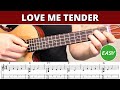 Love Me Tender 💕 EASY Beginner Chord Melody (Fingerstyle) - Ukulele Tutorial & Play Along With Tabs