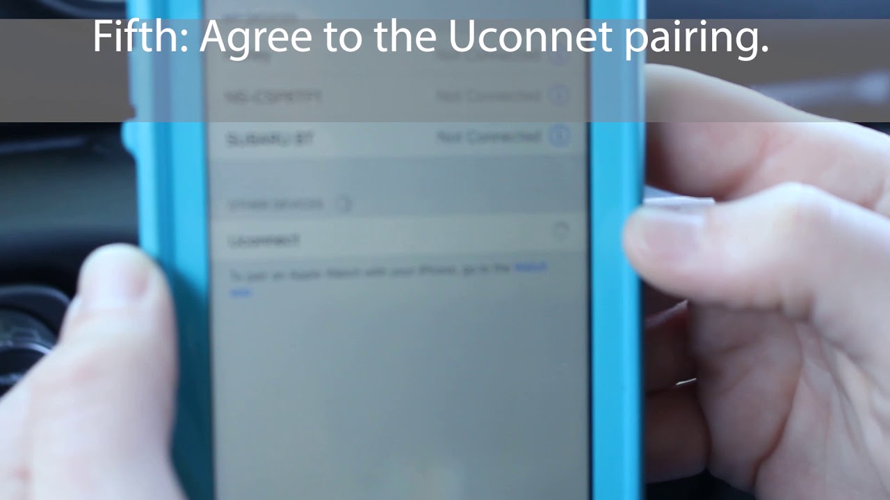 Uconnect 4 Bluetooth Setup