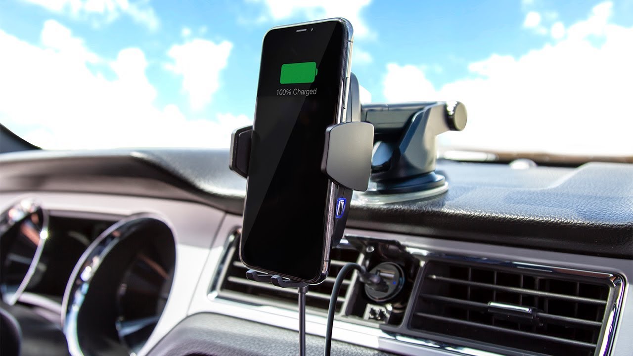 ChargeHub Auto Phone Mount + Wireless Charger // Black video thumbnail