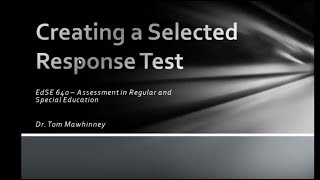 The Test Creation Process