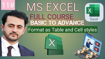 11. Format as Table and Cell Styles/ Complete Ms Excel 2021 Course in Pashto