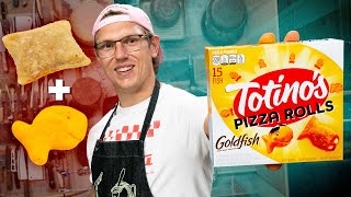 Making Goldfish Pizza Rolls