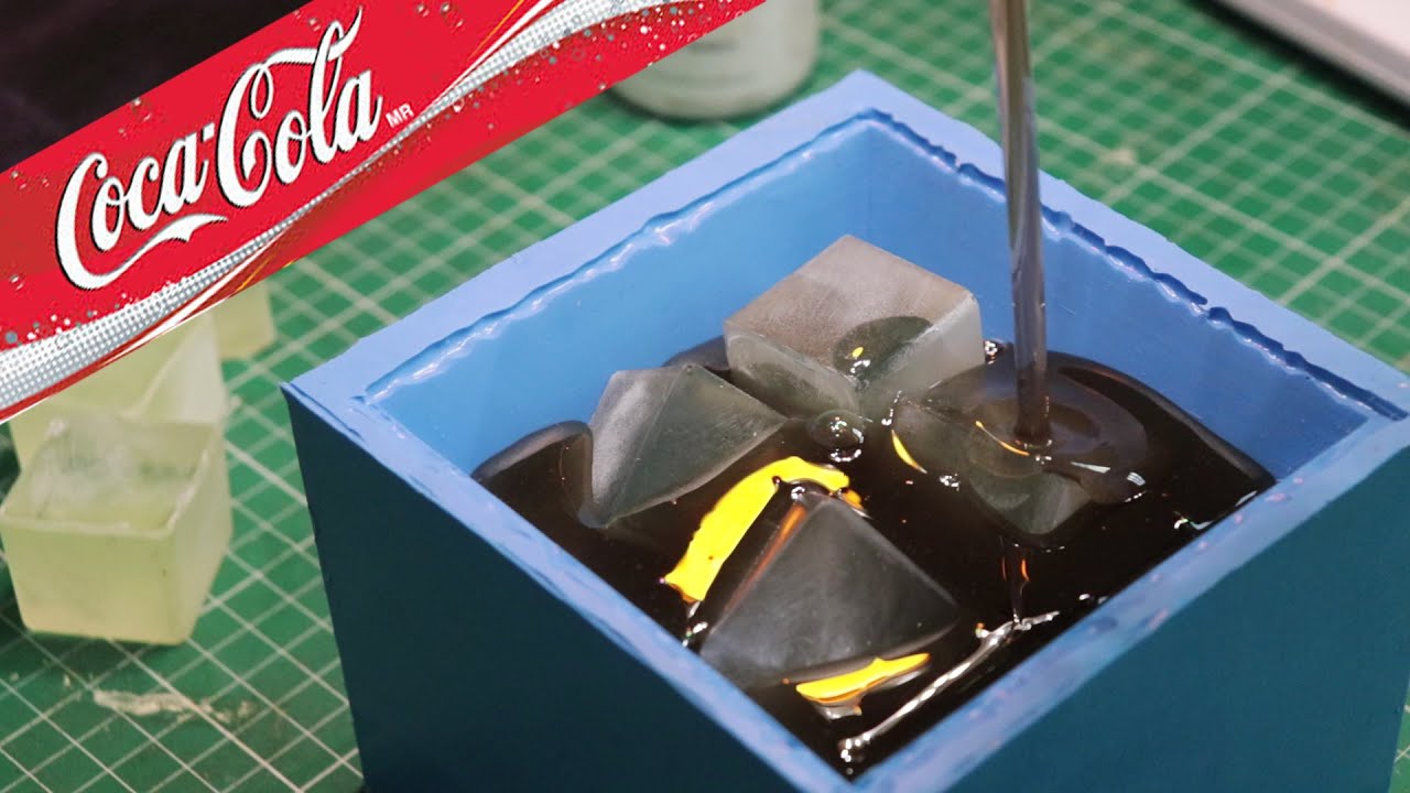 Efeito COCA COLA na Resina Epóxi! (Coca-Cola Effect in Epoxy Resin)