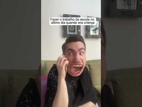 Fazer o trabalho da escola no último dia quando era criança