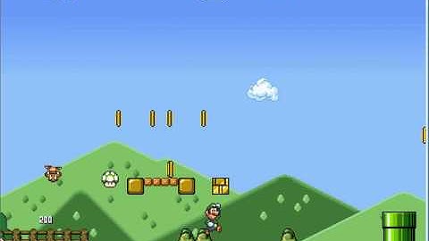 Super Mario Bros X Level Green Grass Way