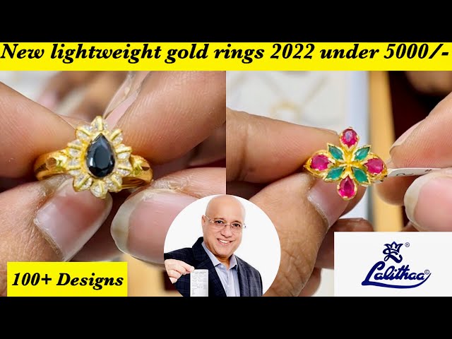 Only ₹5000 Beautiful Gold Rings for Gifting | Light weight gold ladies rings  @JEWELLERYMART - YouTube