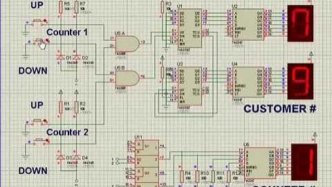 Circuit Desolator  Logic Based Digital Queuing System Circuit 74192 counter