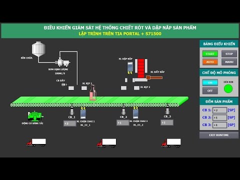 Lập trình hệ thống chiết rót và dập nắp trên PLC S71200 và TIA Portal